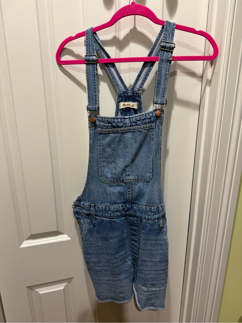 Madewell Light Blue Denim Shortalls with Front Bib